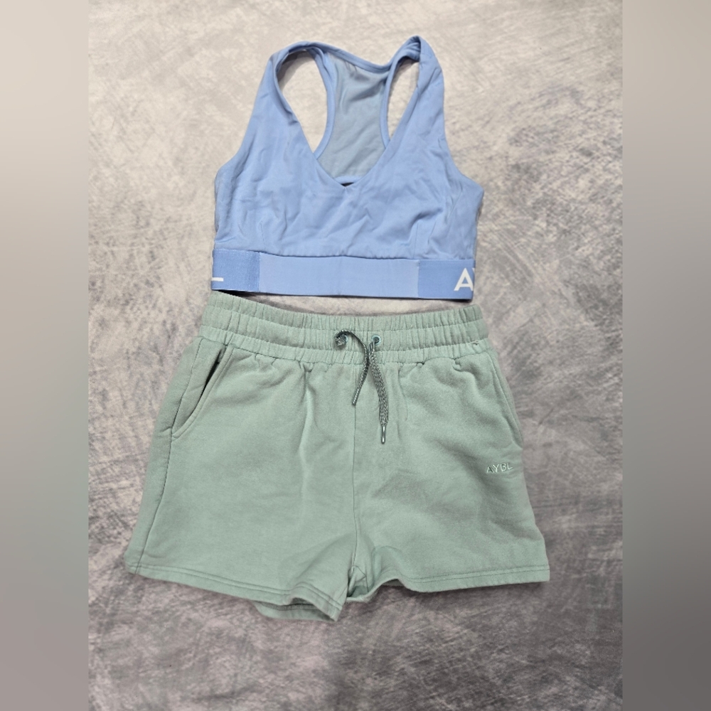 AYBL Sage Drawstring Women’s Shorts And Sports Bra